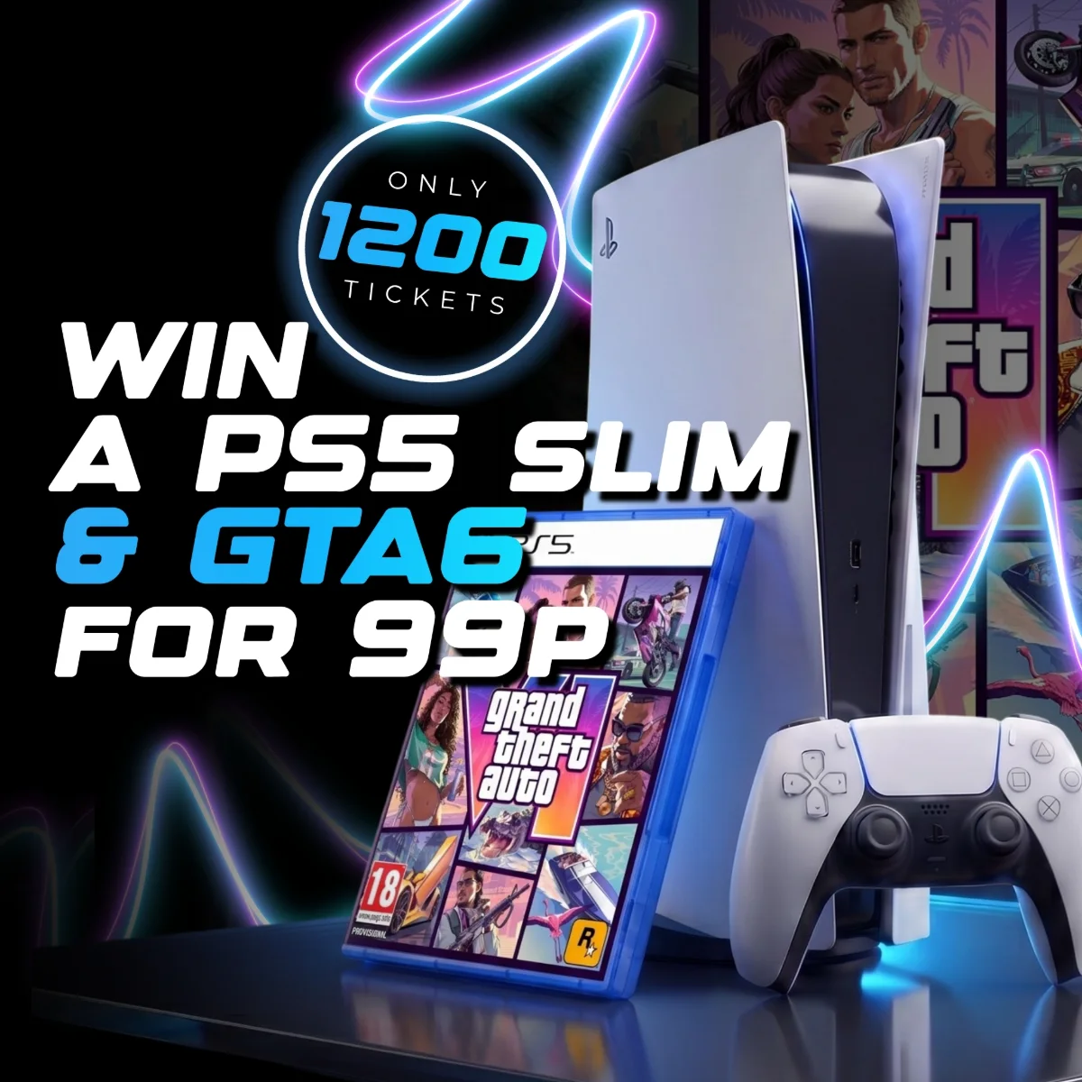Win a PS5 Slim & GTA 6 For Just 99p